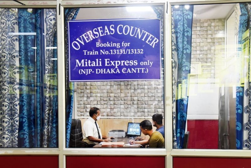 The overseas ticketing counter for Metali Express at the Guwahati Railway Station. (Photo Courtesy: NFR)